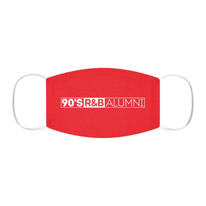 90's R&B ALUMNI_Snug-Fit Polyester Face Mask_Red w White