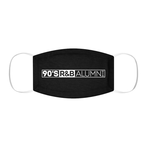 90's R&B ALUMNI_Snug-Fit Polyester Face Mask_Black w White