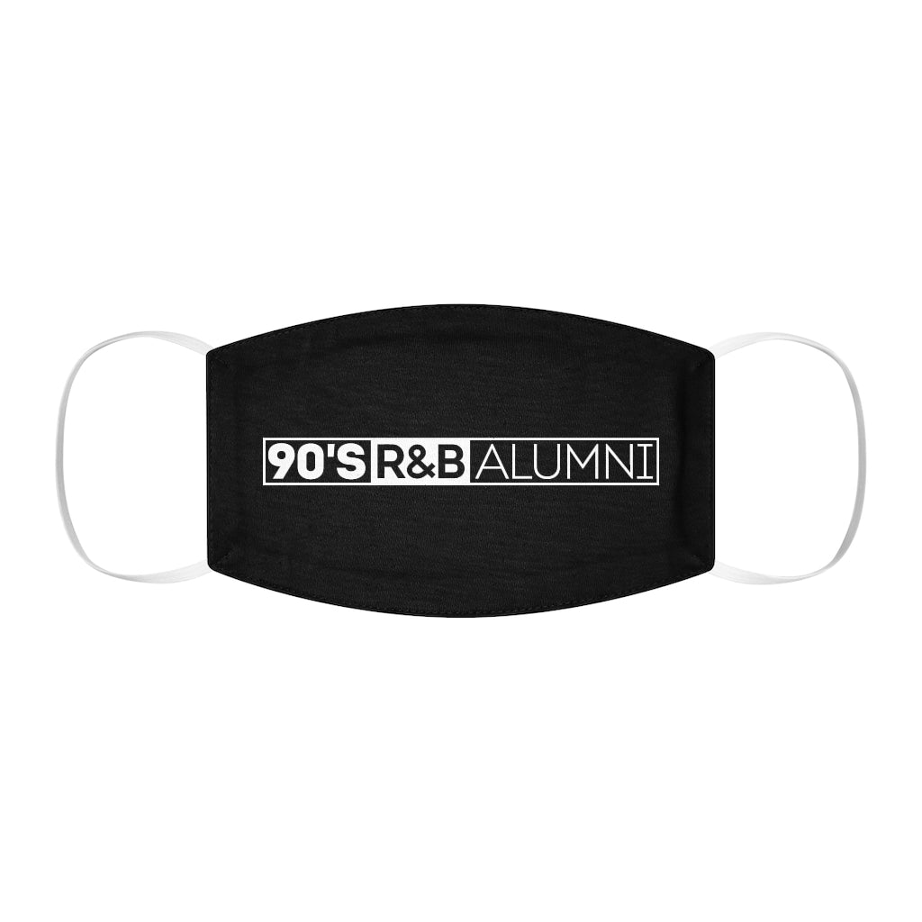 90's R&B ALUMNI_Snug-Fit Polyester Face Mask_Black w White