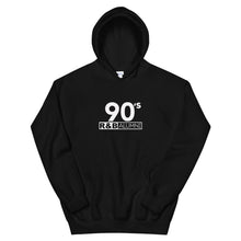 Load image into Gallery viewer, 90&#39;s R&amp;B ALUMNI Hoodie_Black w White Center Logo, Logo on Back