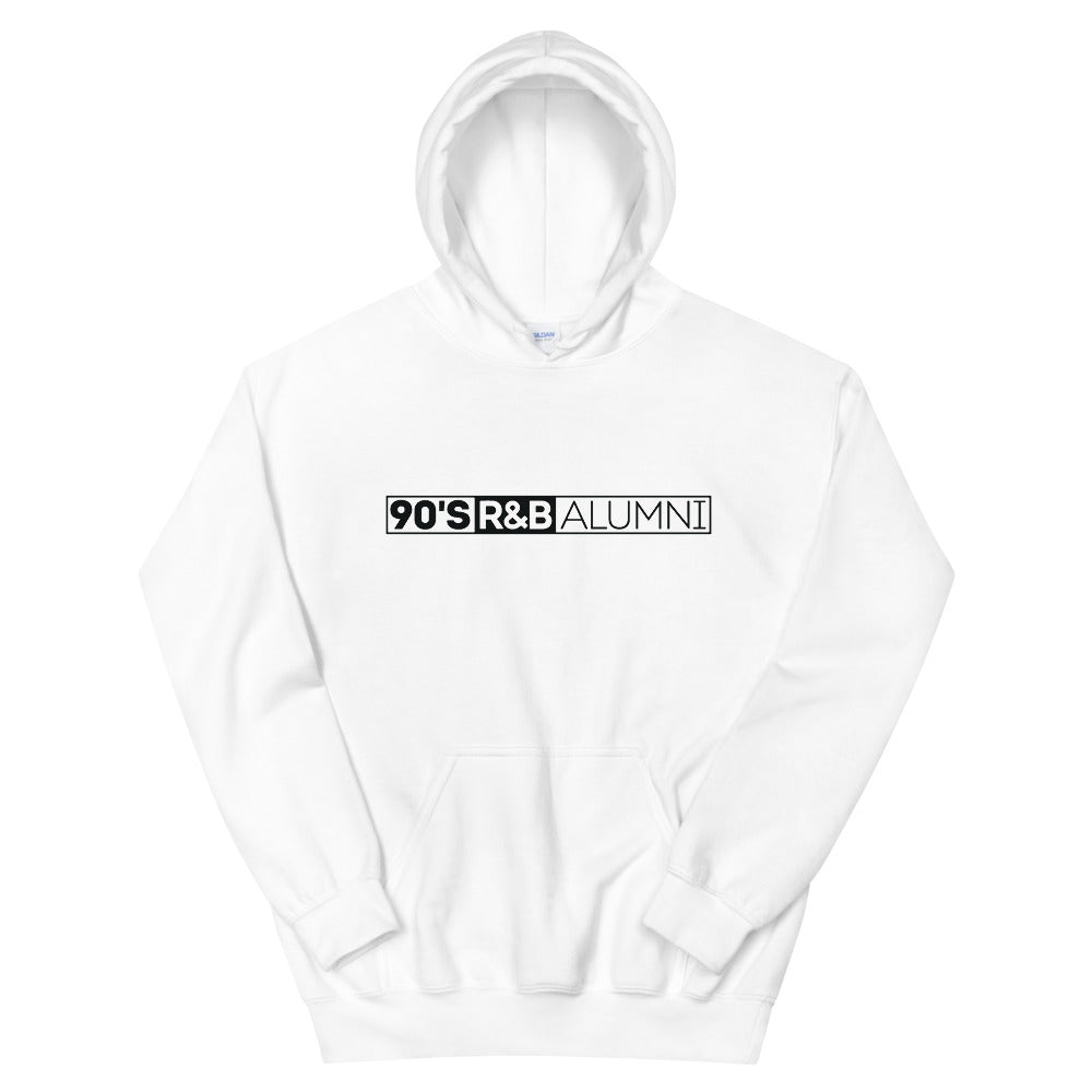 90's R&B ALUMNI_Hoodie_White w Black