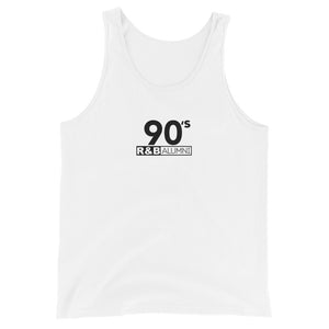 90's R&B ALUMNI (2) Unisex Tank Top_White with Black