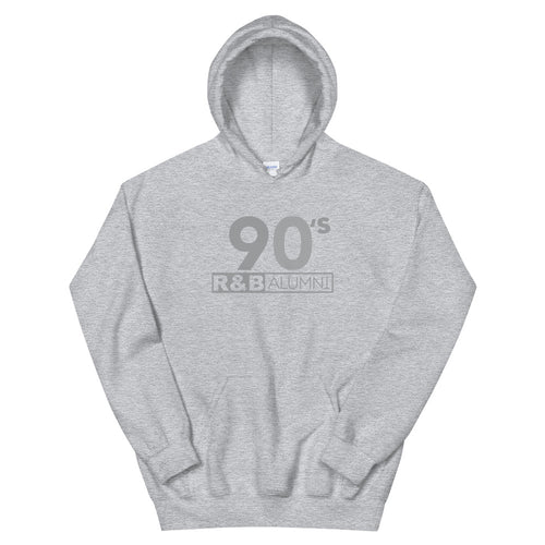 90's R&B ALUMNI 2 Hoodie Grey on Grey Light