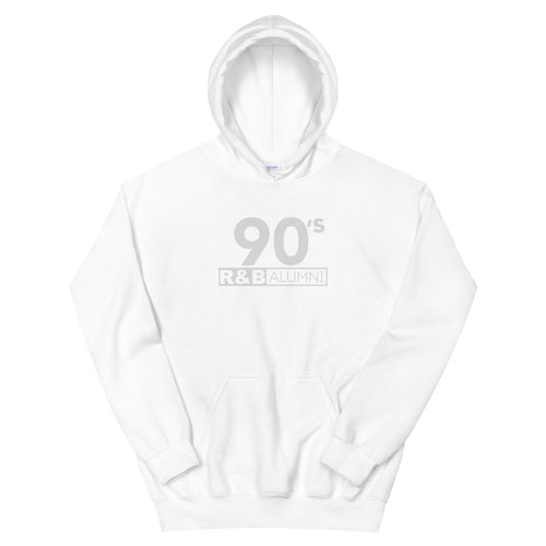 90's R&B ALUMNI 2 Hoodie White w Grey