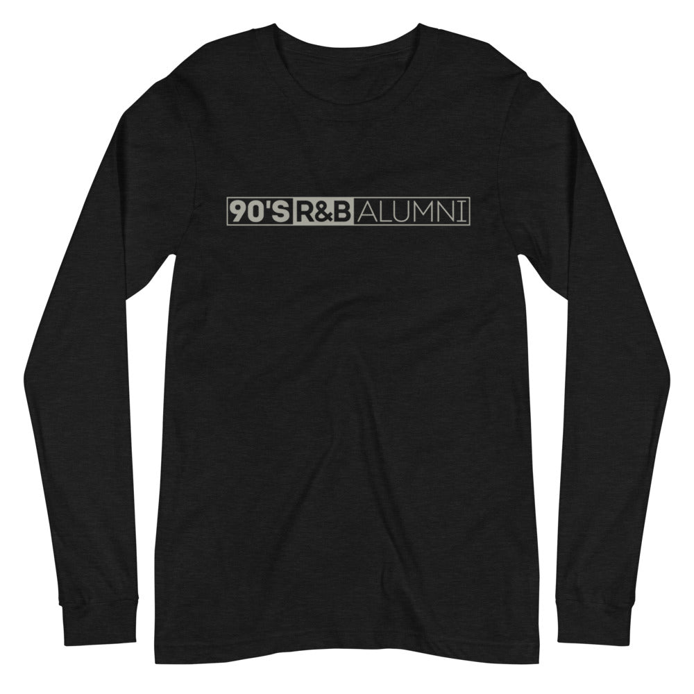 90's R&B ALUMNI Long Sleeve Tee w GREY Logo 1