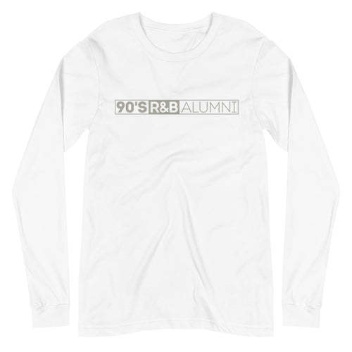 90's R&B ALUMNI Long Sleeve Tee w GREY Logo 1